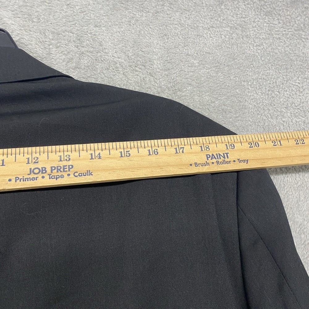 Tommy Hilfiger Jacket Mens 46L Black Blazer Wool Blend Solid Button Office - Picture 4 of 12